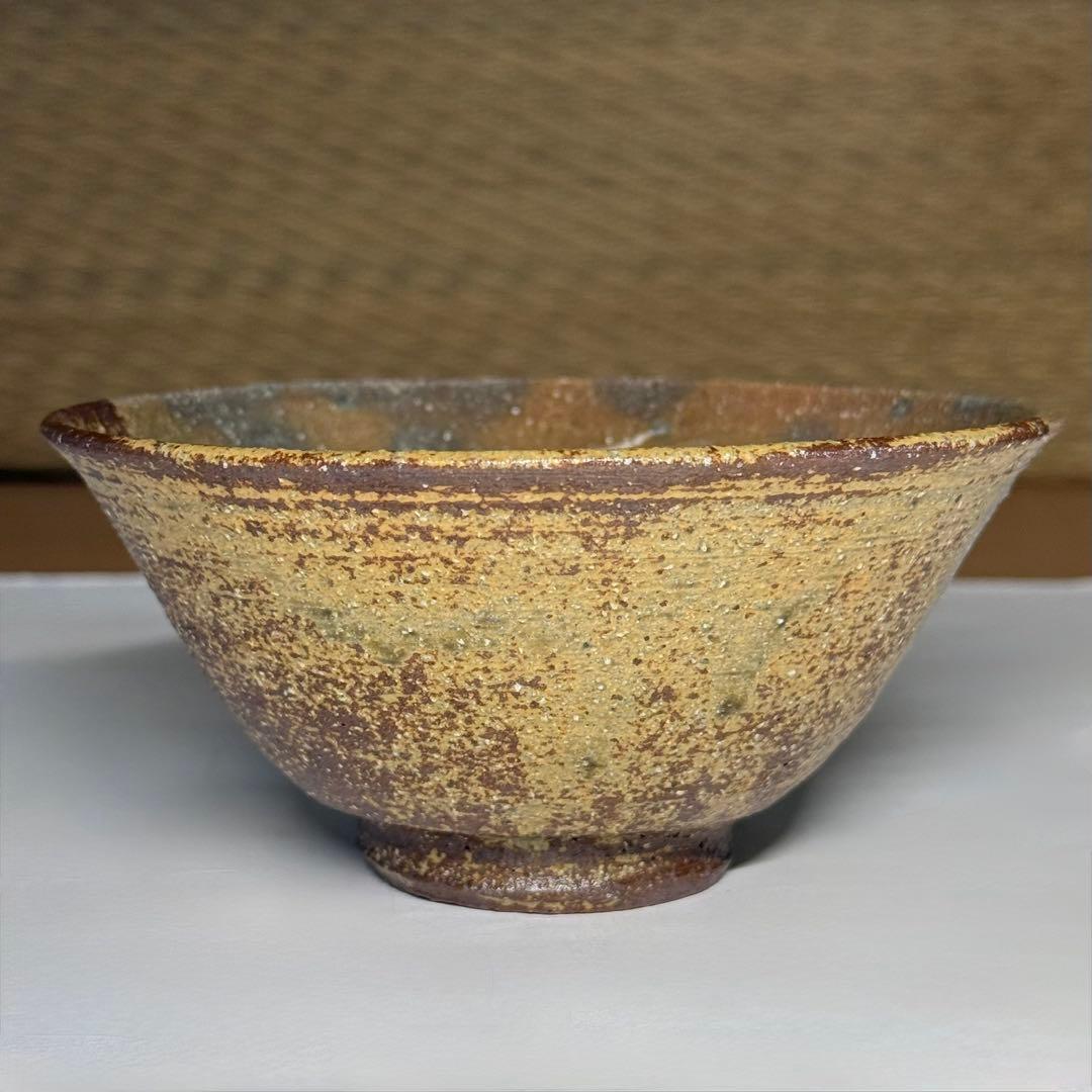 Ichino Shinsui Tamba-yaki Irabo Hakeme Chawan — Brush Stroke Tea Bowl Shinsui Kiln w/ Tomobako