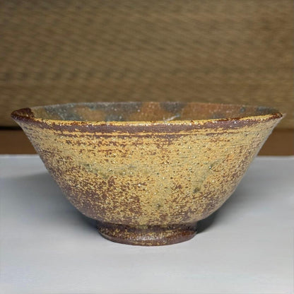 Ichino Shinsui Tamba-yaki Irabo Hakeme Chawan — Brush Stroke Tea Bowl Shinsui Kiln w/ Tomobako