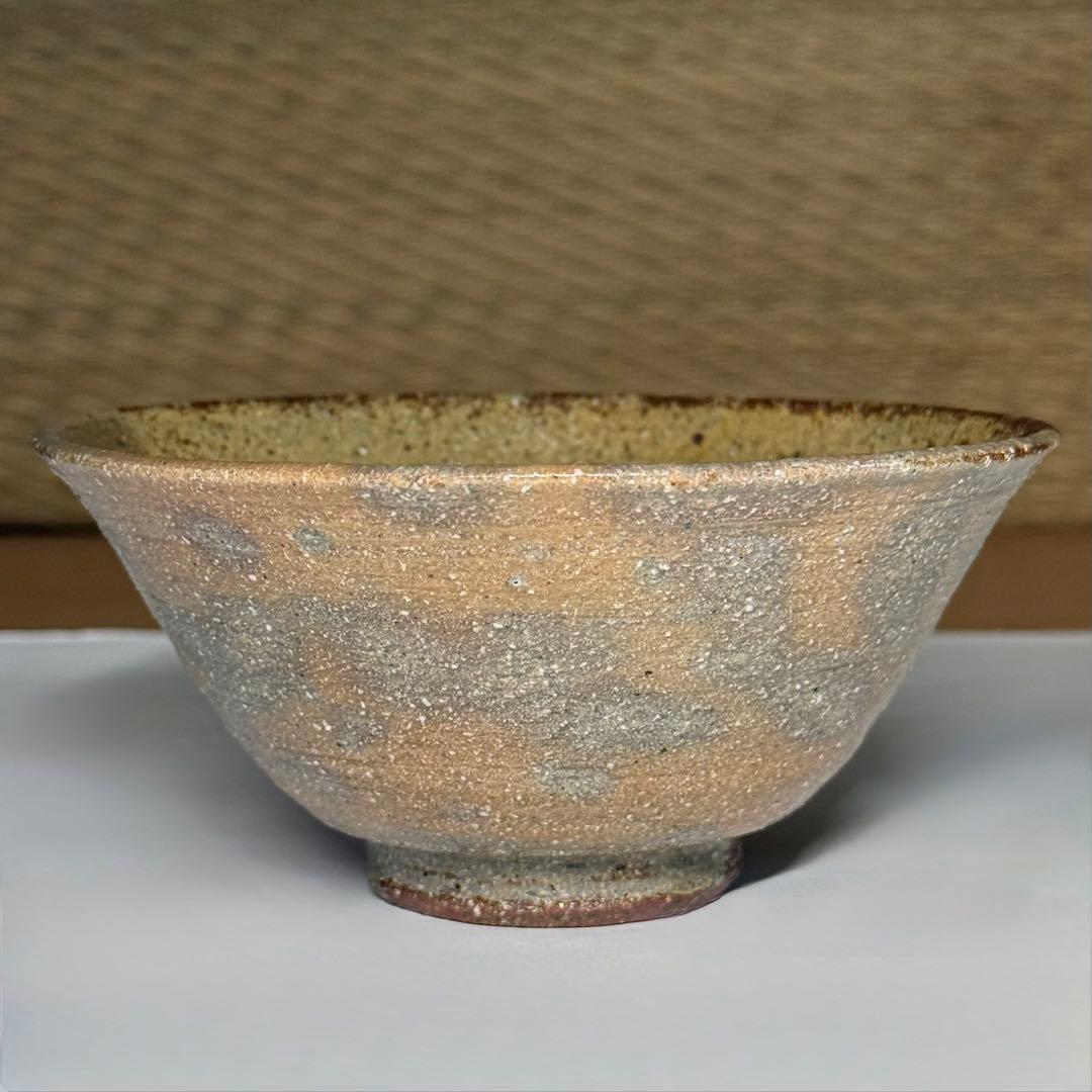 Ichino Shinsui Tamba-yaki Irabo Hakeme Chawan — Brush Stroke Tea Bowl Shinsui Kiln w/ Tomobako