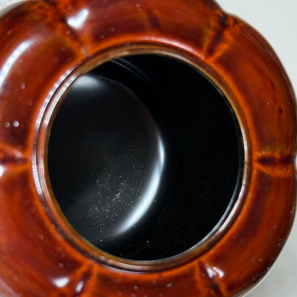 Akoda-Gata Cha-ire Gourd Tea Caddy - Tame-nuri Lacquer with Shifuku Pouch
