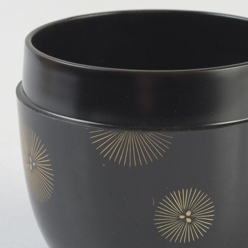 Hakudo Lacquer Natsume — Gold Maki-e Radial Pine Needle Medallions, Tomobako