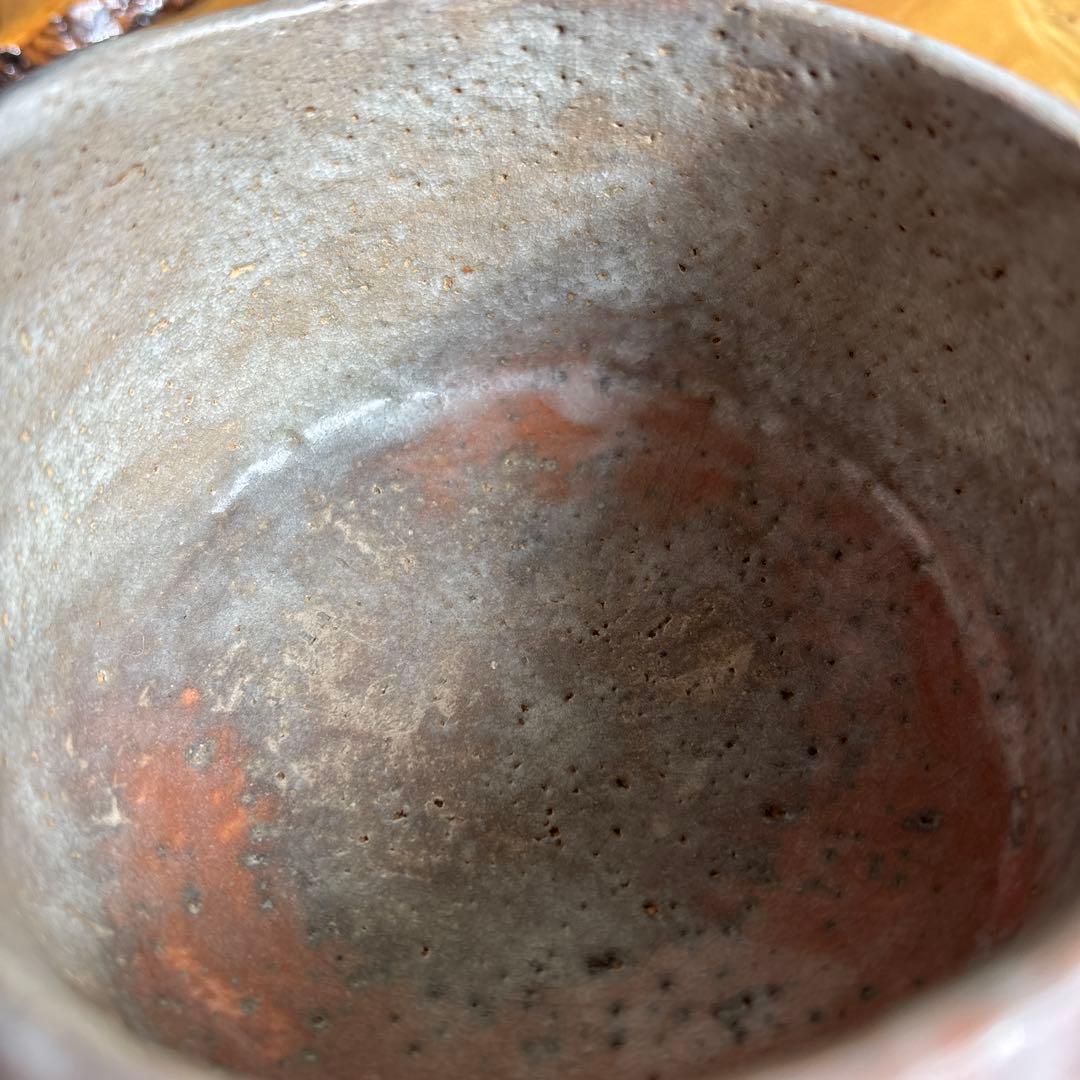 Hand-Pinched Wabi Chawan — Rustic Red and Ash Clay Matcha Tea Bowl