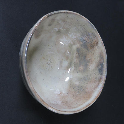 Hagi Ware Signed Chawan - White Glazed Tea Bowl with Tomobako