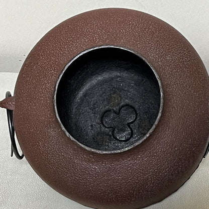 Amidado-gama Tea Kettle by Takahashi Keiten - Living National Treasure, Silver Knob