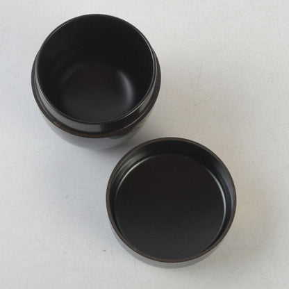 Signed Sagano Maki-e Natsume Tea Caddy | Gold Silver Bamboo Pine Ginkgo Black Lacquer | Tomobako