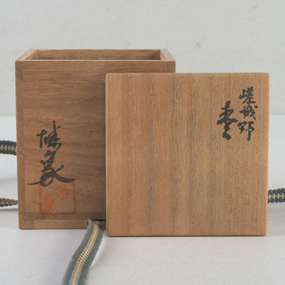 Signed Sagano Maki-e Natsume Tea Caddy | Gold Silver Bamboo Pine Ginkgo Black Lacquer | Tomobako
