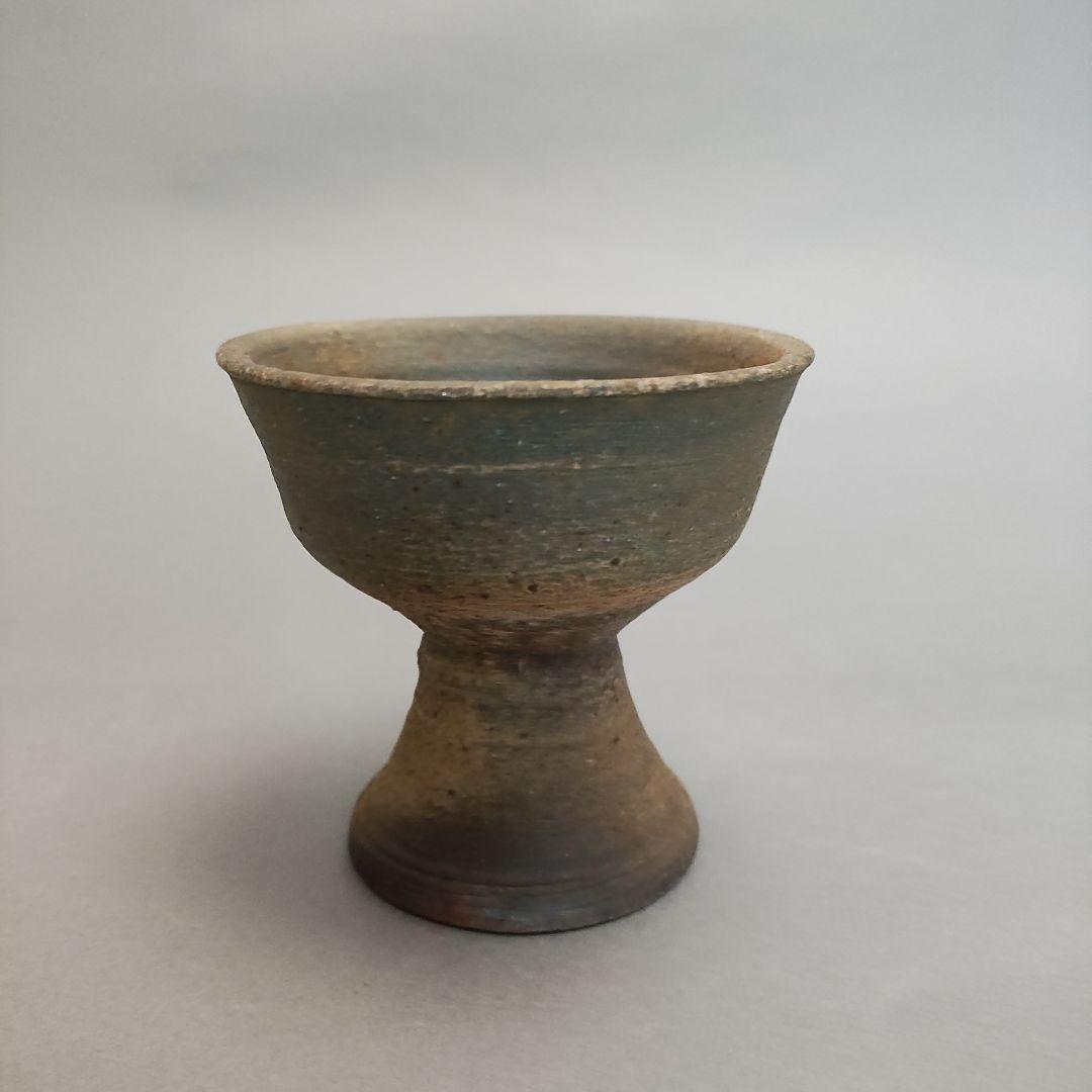 Nakazato Takashi Karatsu Nanban Bajōhai - Stemmed Sake Cup with Signed Box