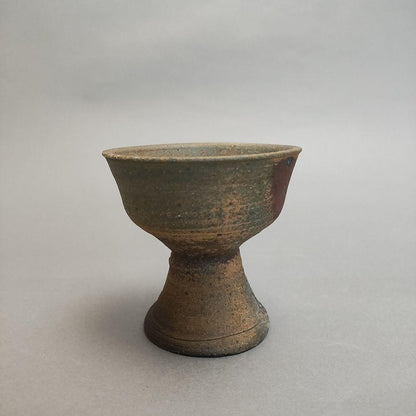 Nakazato Takashi Karatsu Nanban Bajōhai - Stemmed Sake Cup with Signed Box