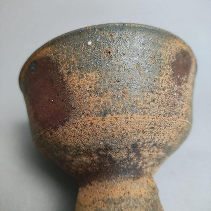 Nakazato Takashi Karatsu Nanban Bajōhai - Stemmed Sake Cup with Signed Box