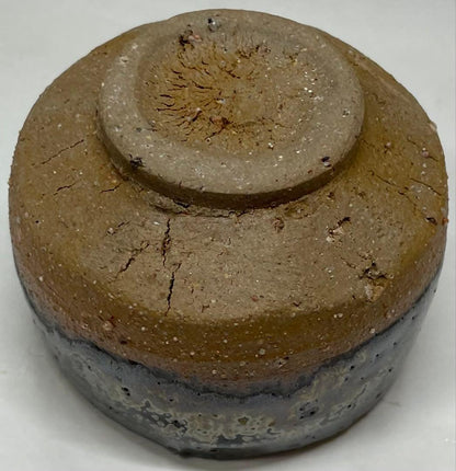 Fujii Shigeo — Golden Tenmoku Guinomi "Tensho", Black Glaze with Gold Crystalline Formations