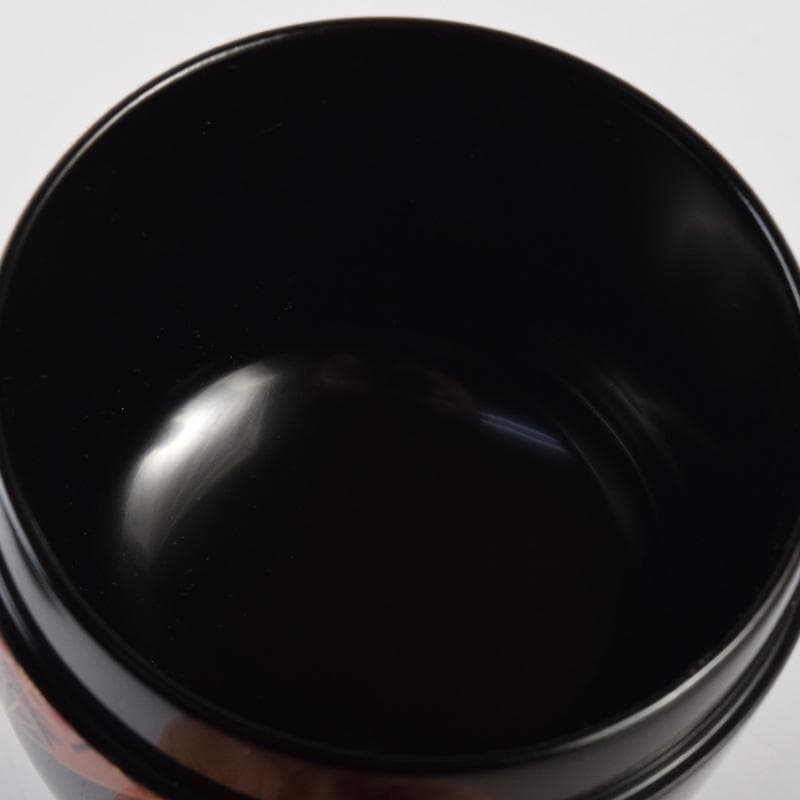 Wajima-nuri Senmen Maki-e Natsume by Shimizu Shozo - Gold Fan Design Tea Caddy with Box