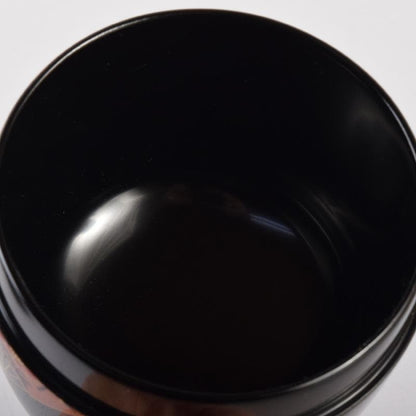 Wajima-nuri Senmen Maki-e Natsume by Shimizu Shozo - Gold Fan Design Tea Caddy with Box