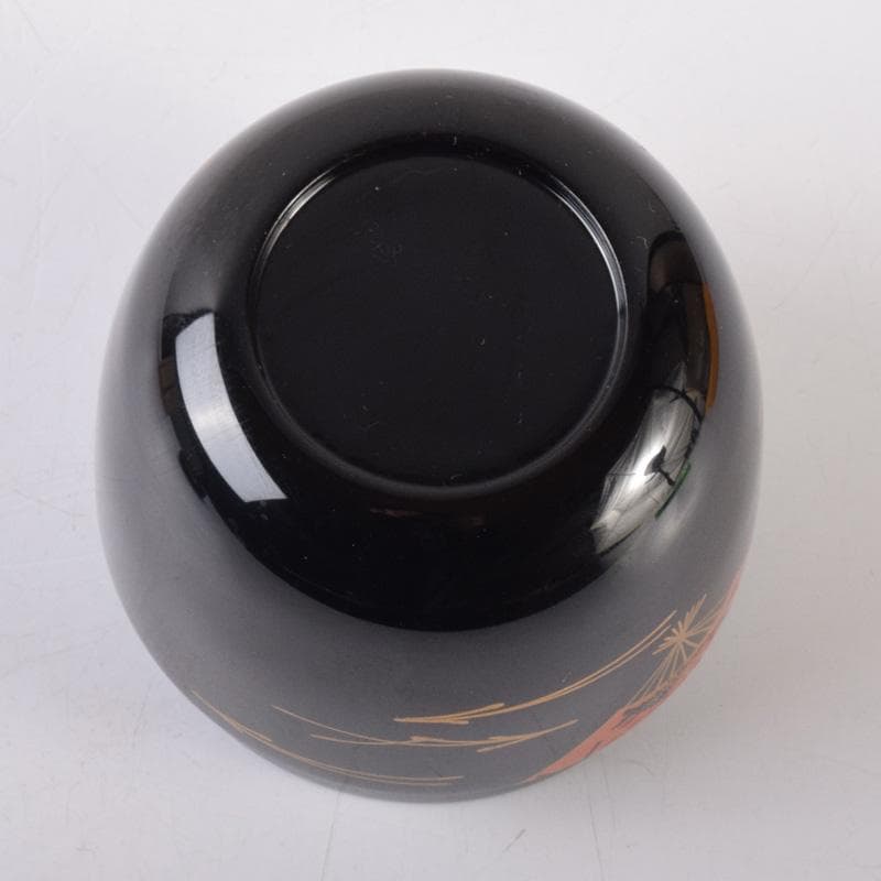Wajima-nuri Senmen Maki-e Natsume by Shimizu Shozo - Gold Fan Design Tea Caddy with Box