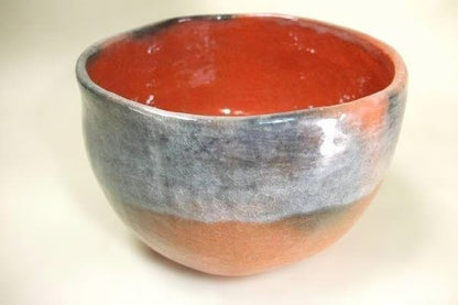 Fukui Rakuin Aka-Raku Tea Bowl 'Kaki Koudai' - Persimmon Foot with Signed Box
