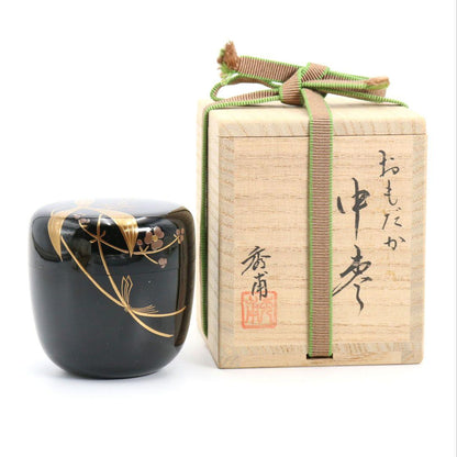 Omodaka Maki-e Chu-natsume Tea Caddy by Nakagawa Shuho