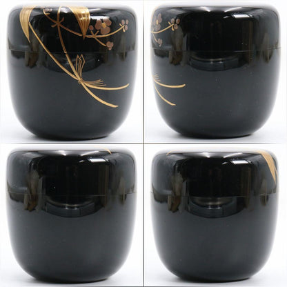 Omodaka Maki-e Chu-natsume Tea Caddy by Nakagawa Shuho