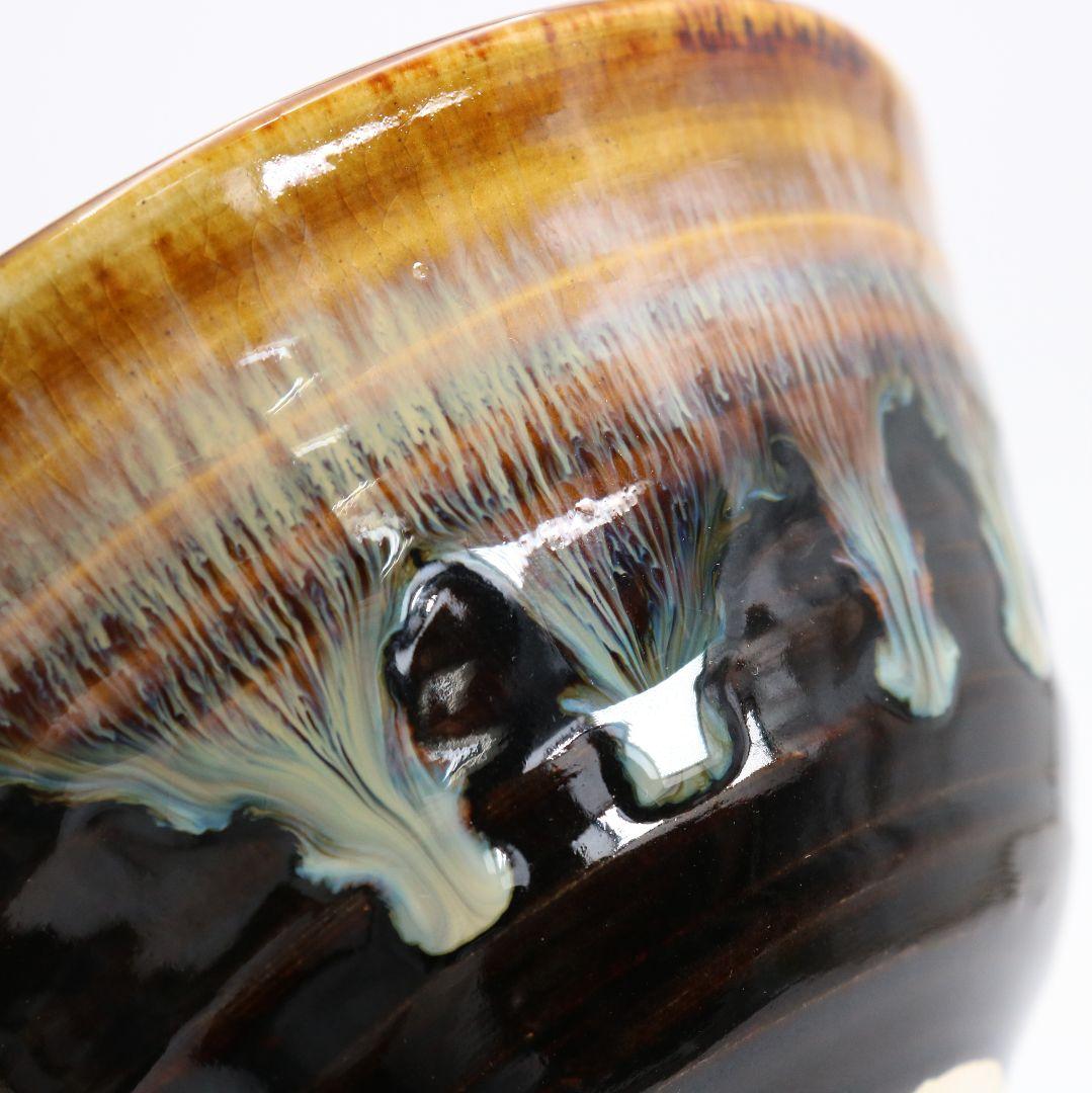 Takatori-yaki Tea Bowl by Takatori Shingo — Zen Priest Inscription Etsudo