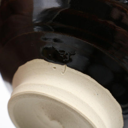 Takatori-yaki Tea Bowl by Takatori Shingo — Zen Priest Inscription Etsudo