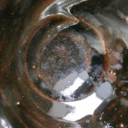 Takatori-yaki Tea Bowl by Takatori Shingo — Zen Priest Inscription Etsudo
