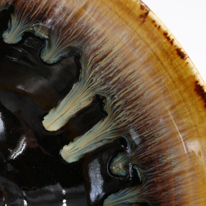 Takatori-yaki Tea Bowl by Takatori Shingo — Zen Priest Inscription Etsudo