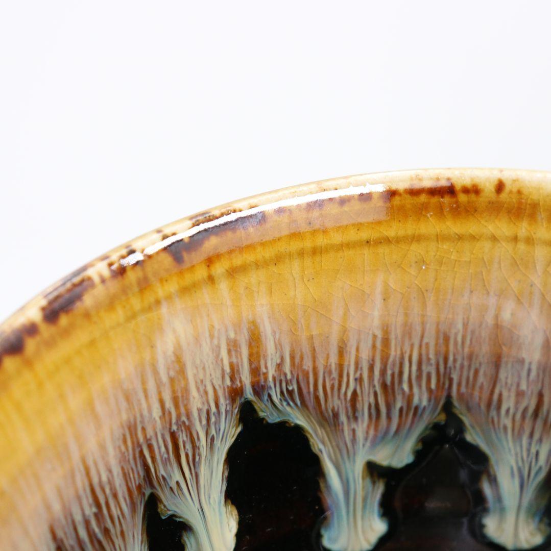 Takatori-yaki Tea Bowl by Takatori Shingo — Zen Priest Inscription Etsudo