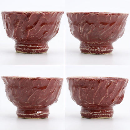 Shinsha Copper-Red Sake Cup by Kawai Kanjiro Mingei Guinomi with Signed Kiribako