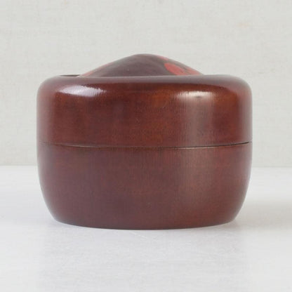 Antique Bamboo Core Vermilion Urushi Natsume | Shochikubai Pine Bamboo Plum Lacquer Tea Caddy | Shifuku & Hakogaki Box