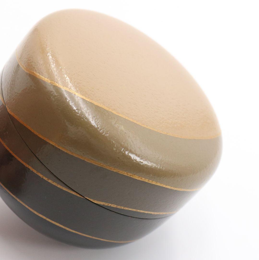 Polychrome Lacquer Hira-Natsume by Shoji - Saishiki Urushi Tea Caddy with Signed Box