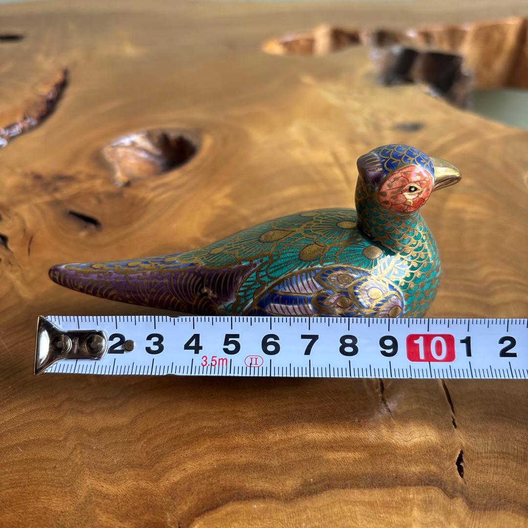 Kinrande Pheasant Kogo Incense Box by Tezuka Daiji — Momoyama-gama Kutani Style with Tomobako