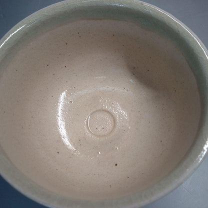 Ofukei Chawan Dragon Motif — Fuji-gama Kiln, Cobalt and Iron on Ash Glaze, Tomobako