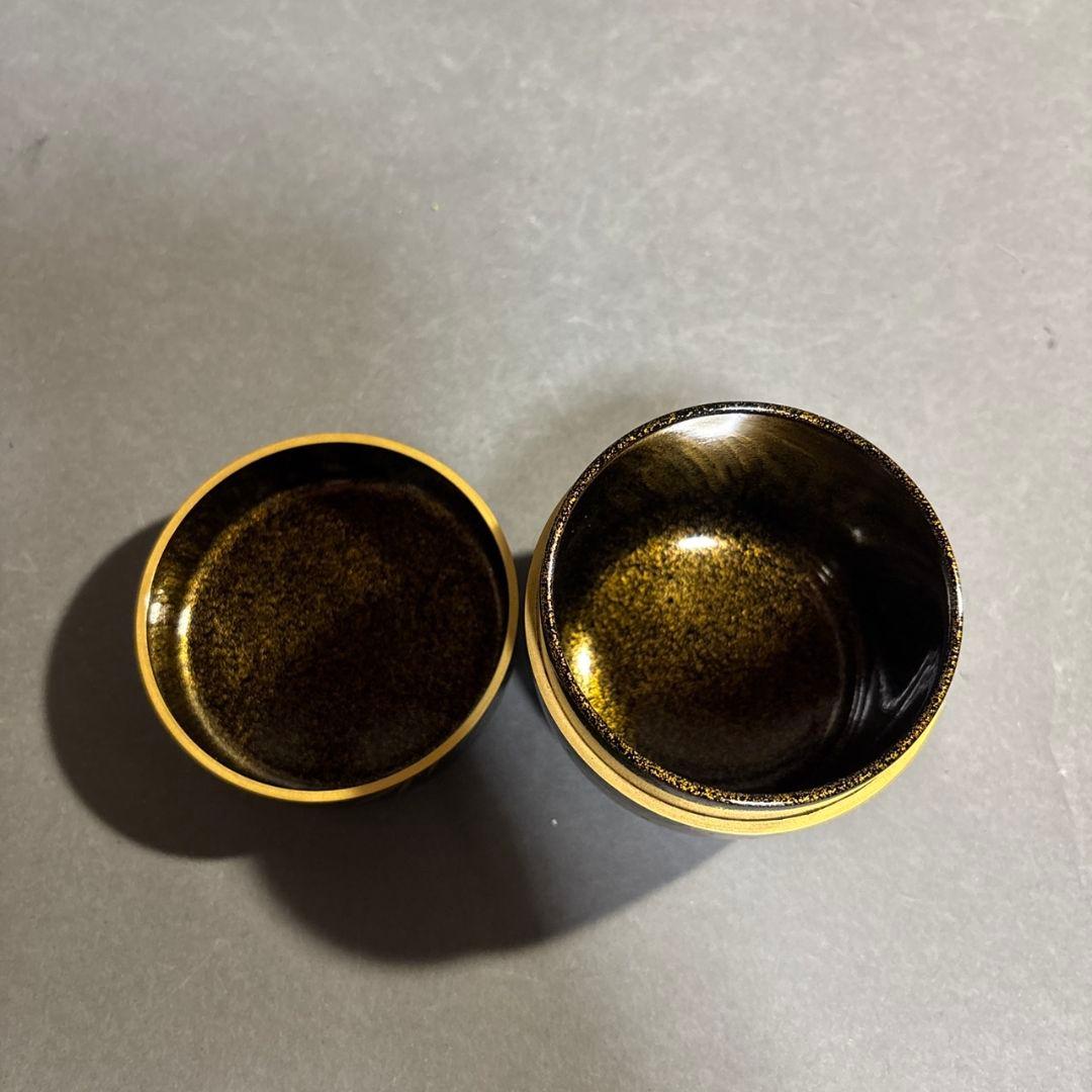 Sakashita Kosei Maki-e Natsume 'Sasa-Tsuyu' - Bamboo Dew Gold Lacquer Tea Caddy