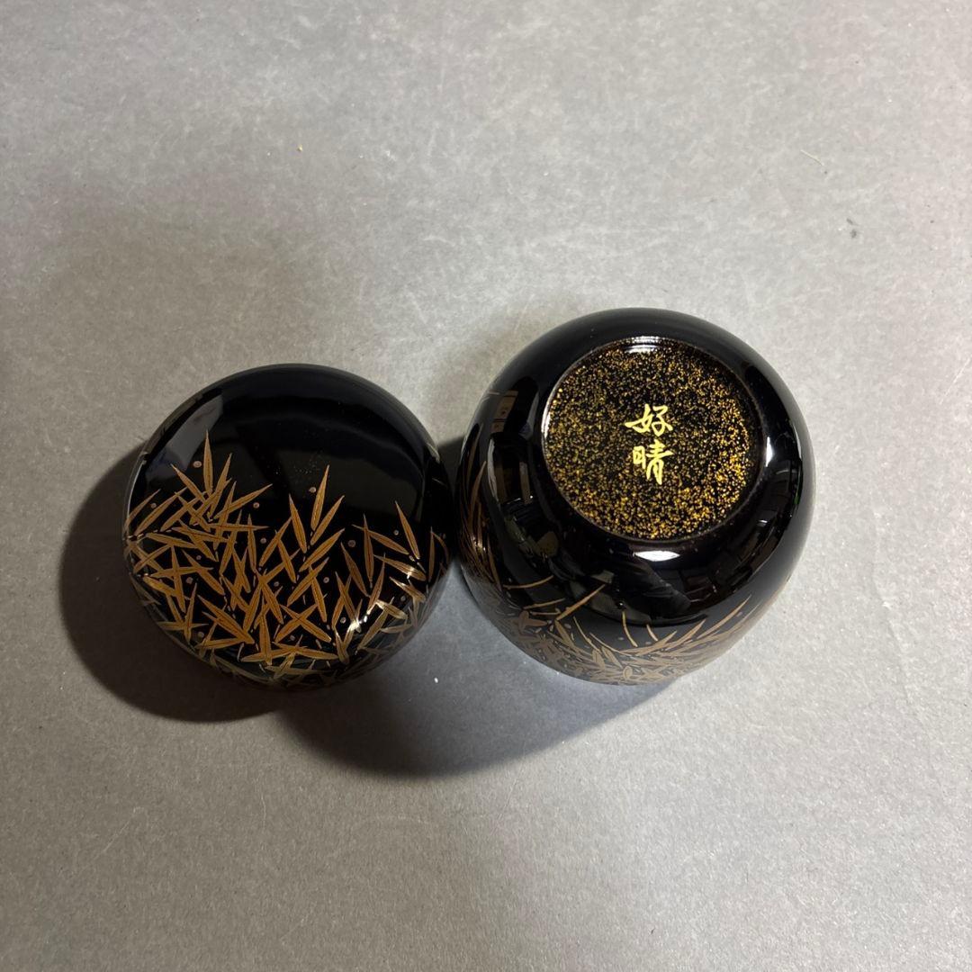 Sakashita Kosei Maki-e Natsume 'Sasa-Tsuyu' - Bamboo Dew Gold Lacquer Tea Caddy