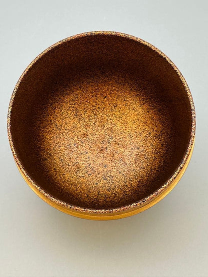 Sunrise Maki-e Natsume Tea Caddy by Shotoukei - Gold Lacquer with Vermilion Sun