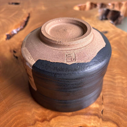 Kuro Oribe Matcha Bowl Michi Imperial Theme by Terada Bizan with Tomobako