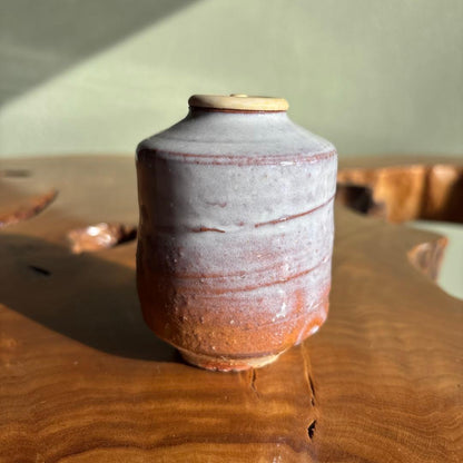 Kaneko Nobuhiko Hagi-Yaki Chaire | Shiroyama Kiln Soft White Glaze | Signed Tomobako