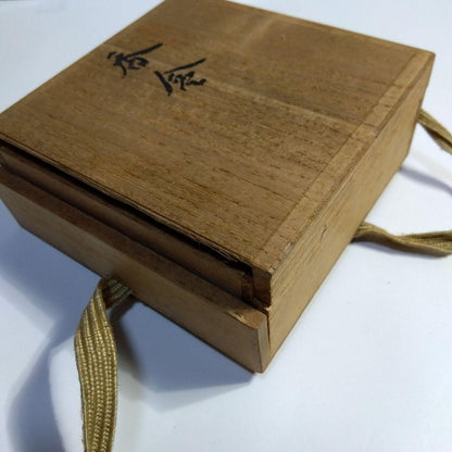 Kyoto Maki-e Kogo Incense Container - Gold Aoi-Mon & Lotus with Signed Box