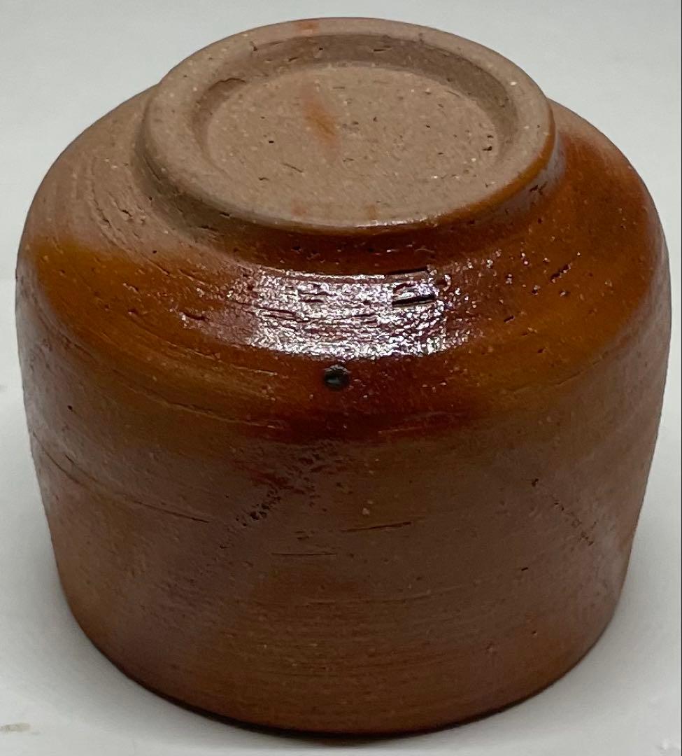 Bizen Hidasuki Guinomi Sake Cup by Yamamoto Yuichi with Signed Box