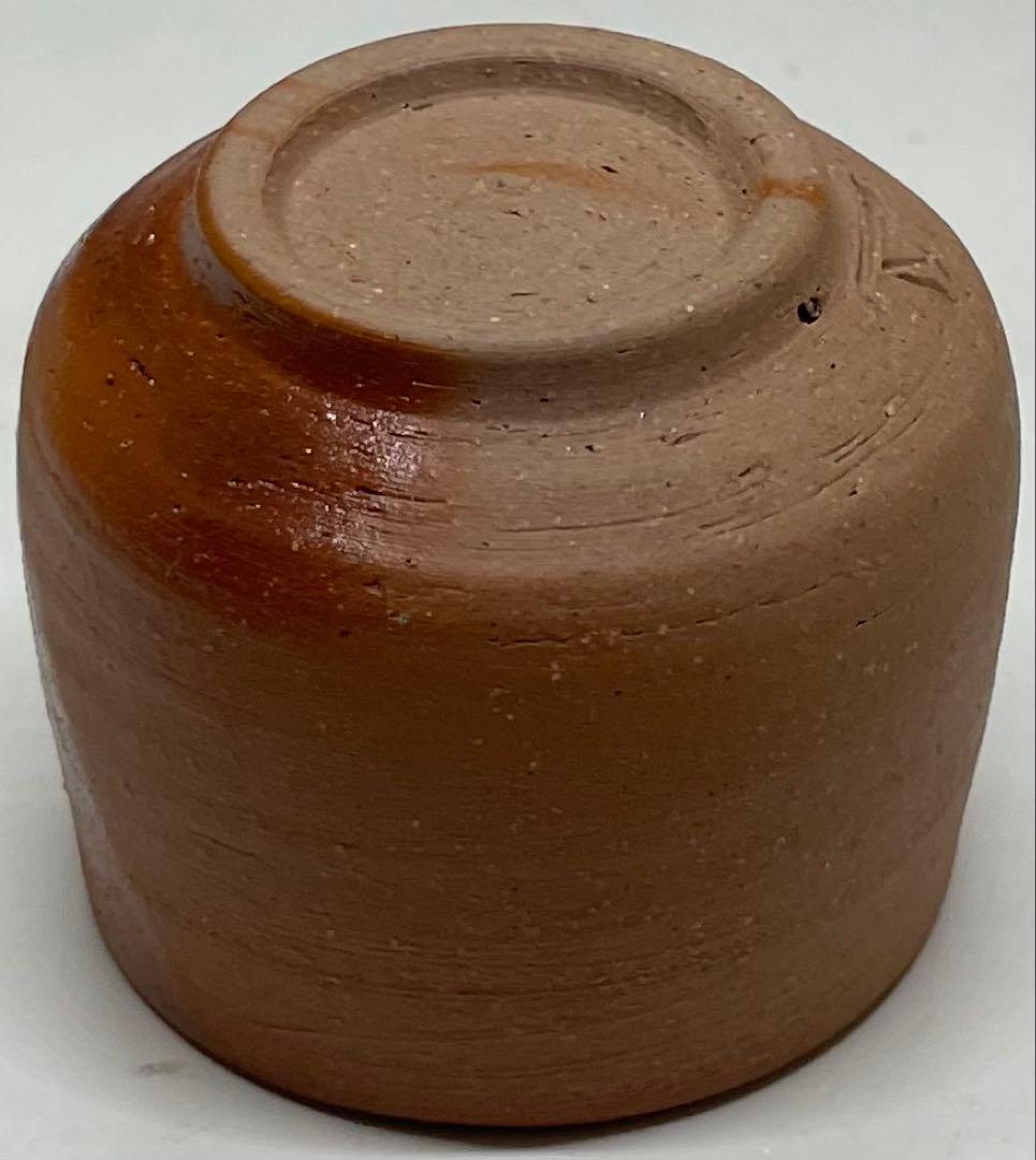 Bizen Hidasuki Guinomi Sake Cup by Yamamoto Yuichi with Signed Box