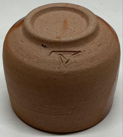 Bizen Hidasuki Guinomi Sake Cup by Yamamoto Yuichi with Signed Box