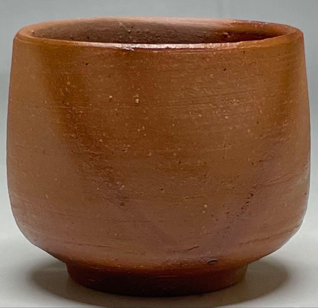 Bizen Hidasuki Guinomi Sake Cup by Yamamoto Yuichi with Signed Box