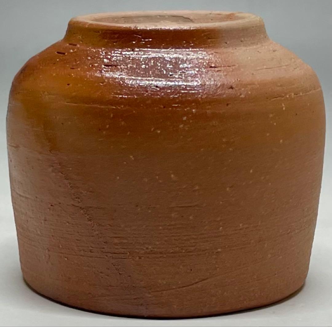 Bizen Hidasuki Guinomi Sake Cup by Yamamoto Yuichi with Signed Box