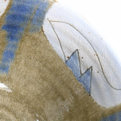 Mentori Chawan with Picasso-Period Abstract Figure — attributed to Kawai Kanjirō, Kyoto Studio Pottery