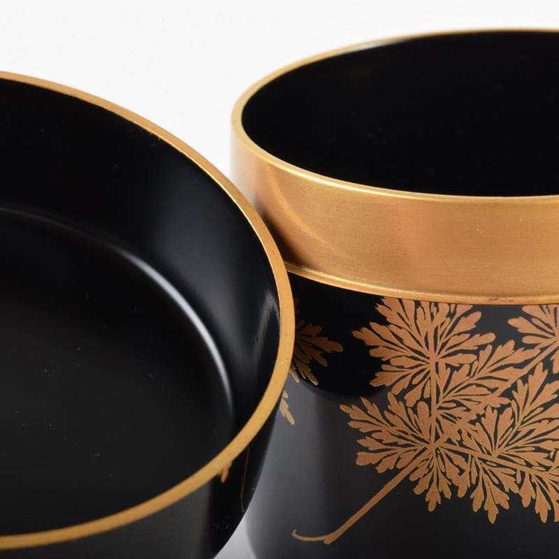 Wajima Lacquer Yukibuki Natsume by Kakigi Akira - Bell Cricket Maki-e Tea Caddy