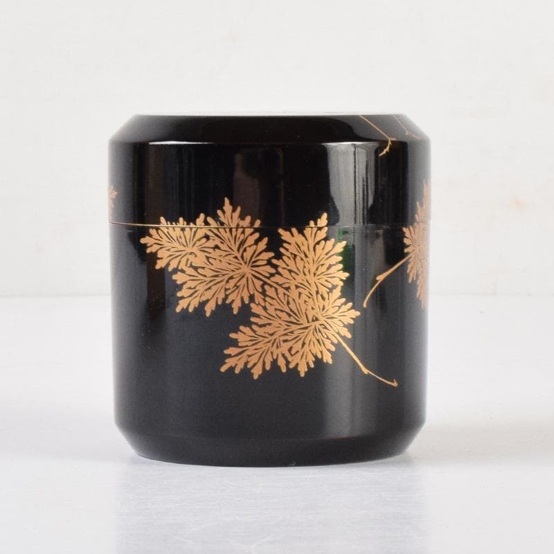 Wajima Lacquer Yukibuki Natsume by Kakigi Akira - Bell Cricket Maki-e Tea Caddy