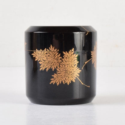 Wajima Lacquer Yukibuki Natsume by Kakigi Akira - Bell Cricket Maki-e Tea Caddy