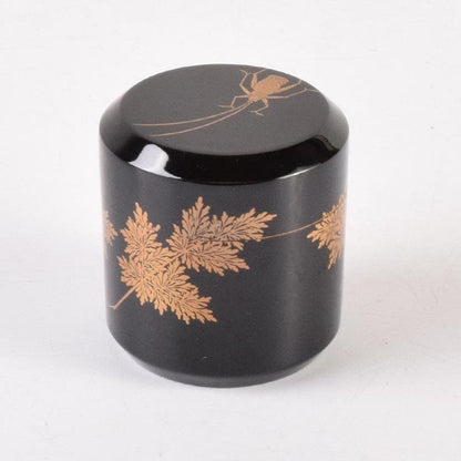 Wajima Lacquer Yukibuki Natsume by Kakigi Akira - Bell Cricket Maki-e Tea Caddy
