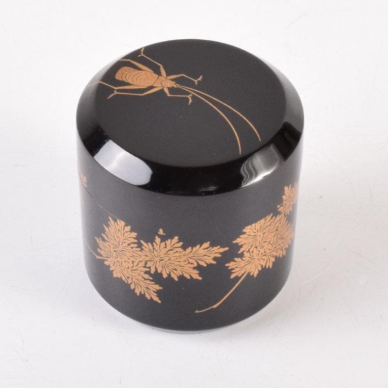 Wajima Lacquer Yukibuki Natsume by Kakigi Akira - Bell Cricket Maki-e Tea Caddy