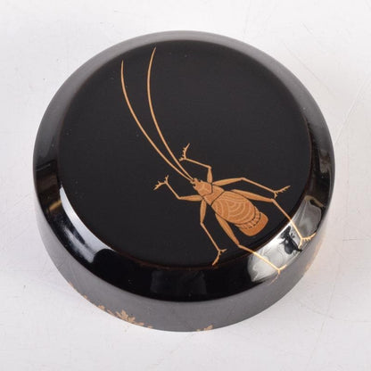 Wajima Lacquer Yukibuki Natsume by Kakigi Akira - Bell Cricket Maki-e Tea Caddy
