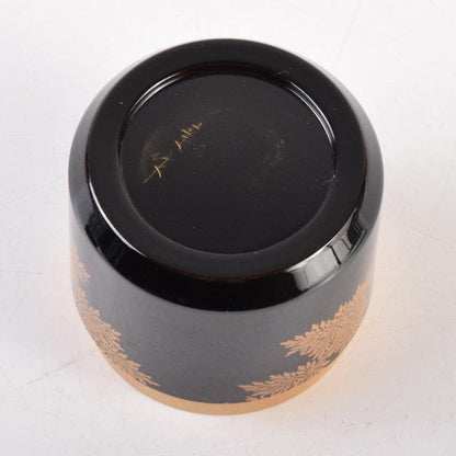 Wajima Lacquer Yukibuki Natsume by Kakigi Akira - Bell Cricket Maki-e Tea Caddy