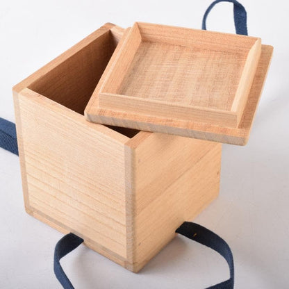 Black Lacquer Natsume Tea Caddy by Saito Soho - Gold Bamboo Maki-e with Box